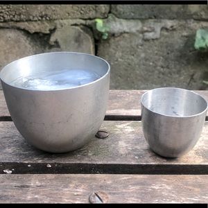 Cool vintage Kirk pewter cocktail rocks and shot Jefferson cups